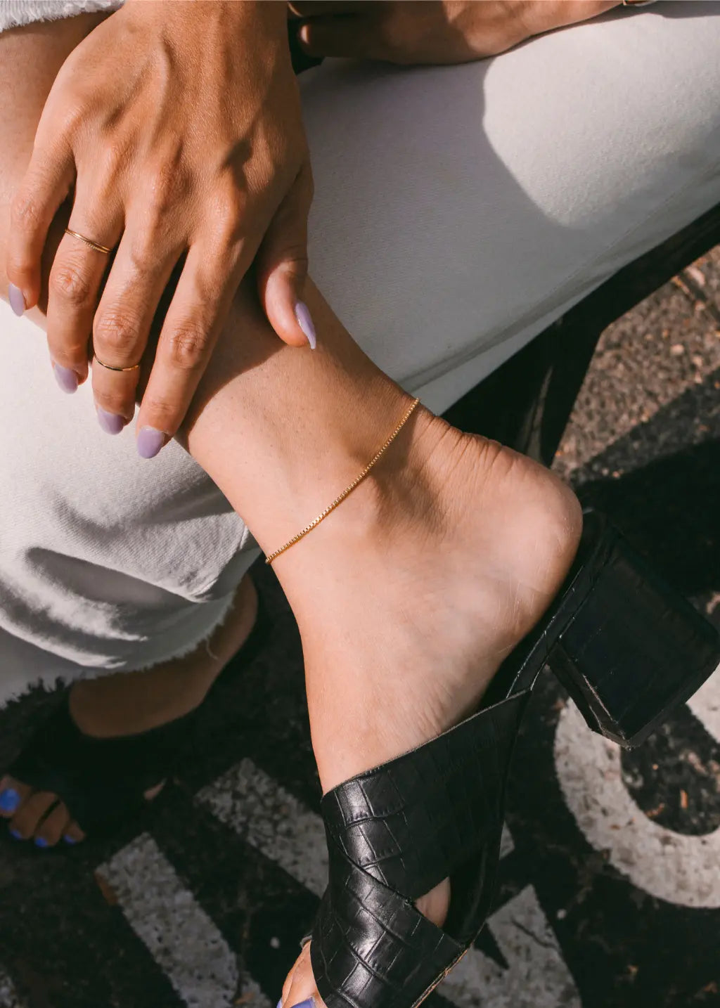 Golden Hour Gold Anklet