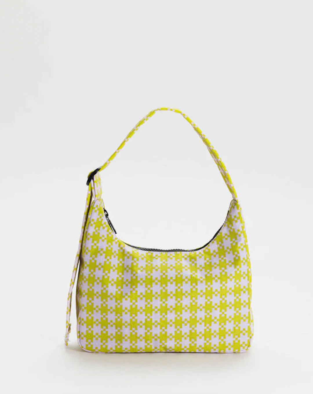 Mini Nylon Shoulder Bag Pistachio Pixel Gingham